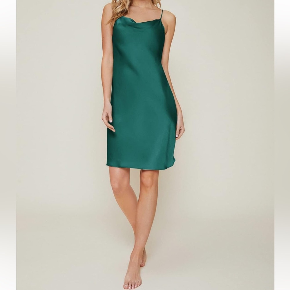 NWT Hunter Green Draped Cami Dress - Size Large